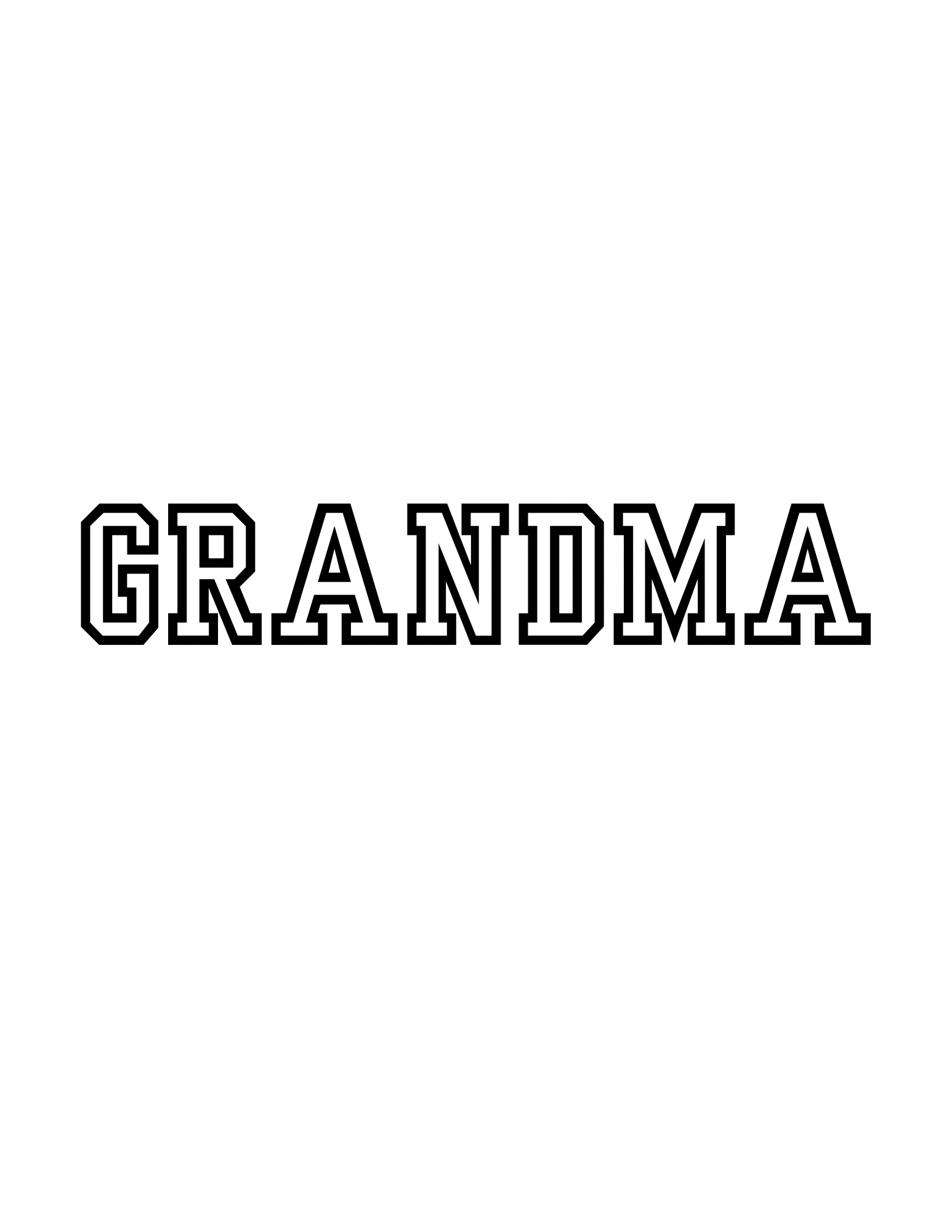 Custom Grandma Name Varsity Outline