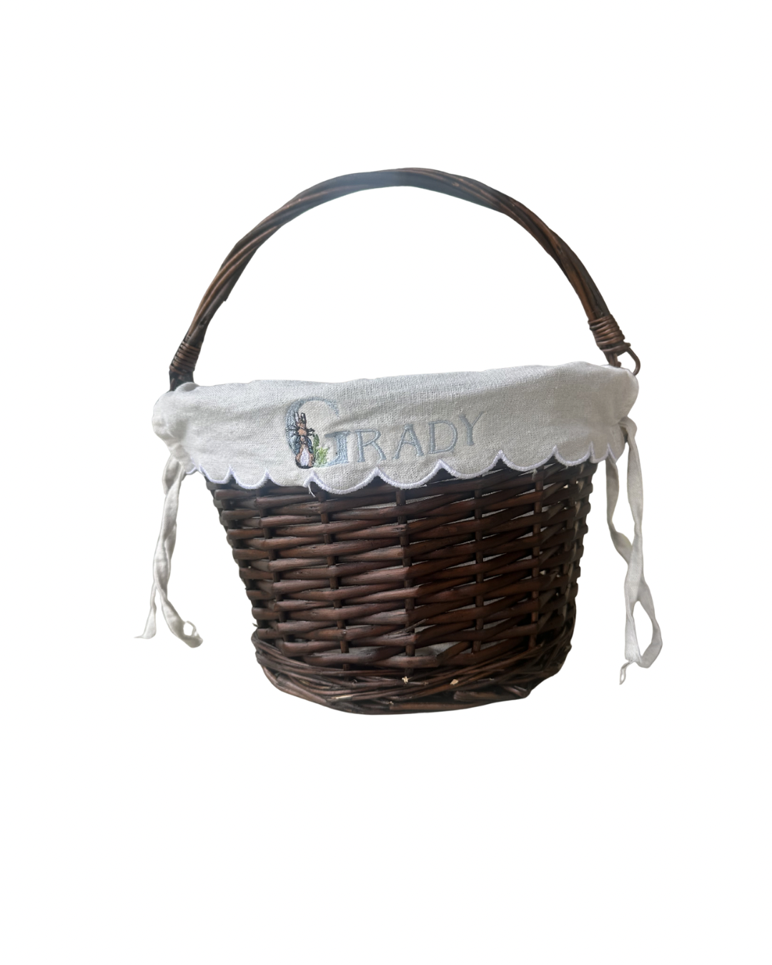 Personalized Scalloped Easter Basket